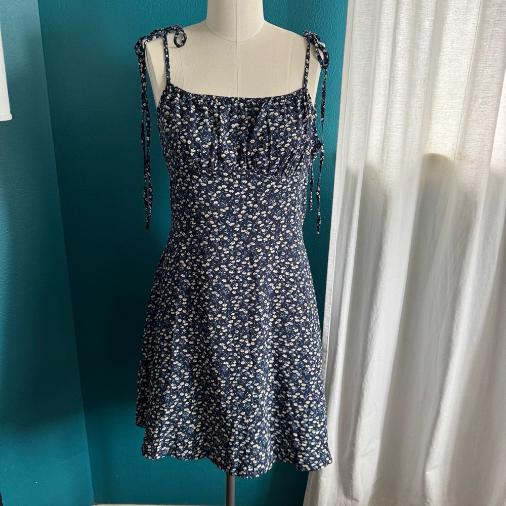 Floral Navy Blue Dress